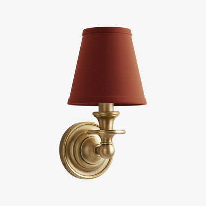 Wandlamp met stoffen kap en zwanenhalsarm – smeedijzeren armatuur met verstelbare leeslamp