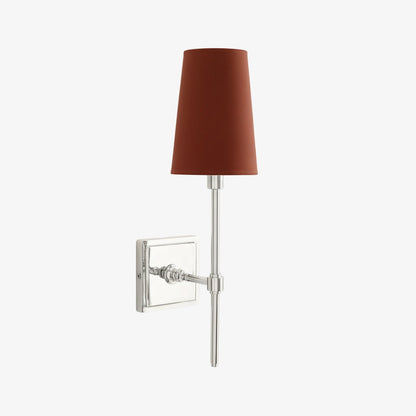 Wandlamp met linnen kap - retro metalen wandverlichting voor slaapkamer en gang