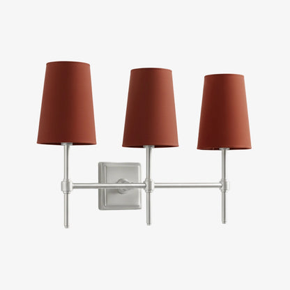 Wandlamp met linnen kap - retro metalen wandverlichting voor slaapkamer en gang