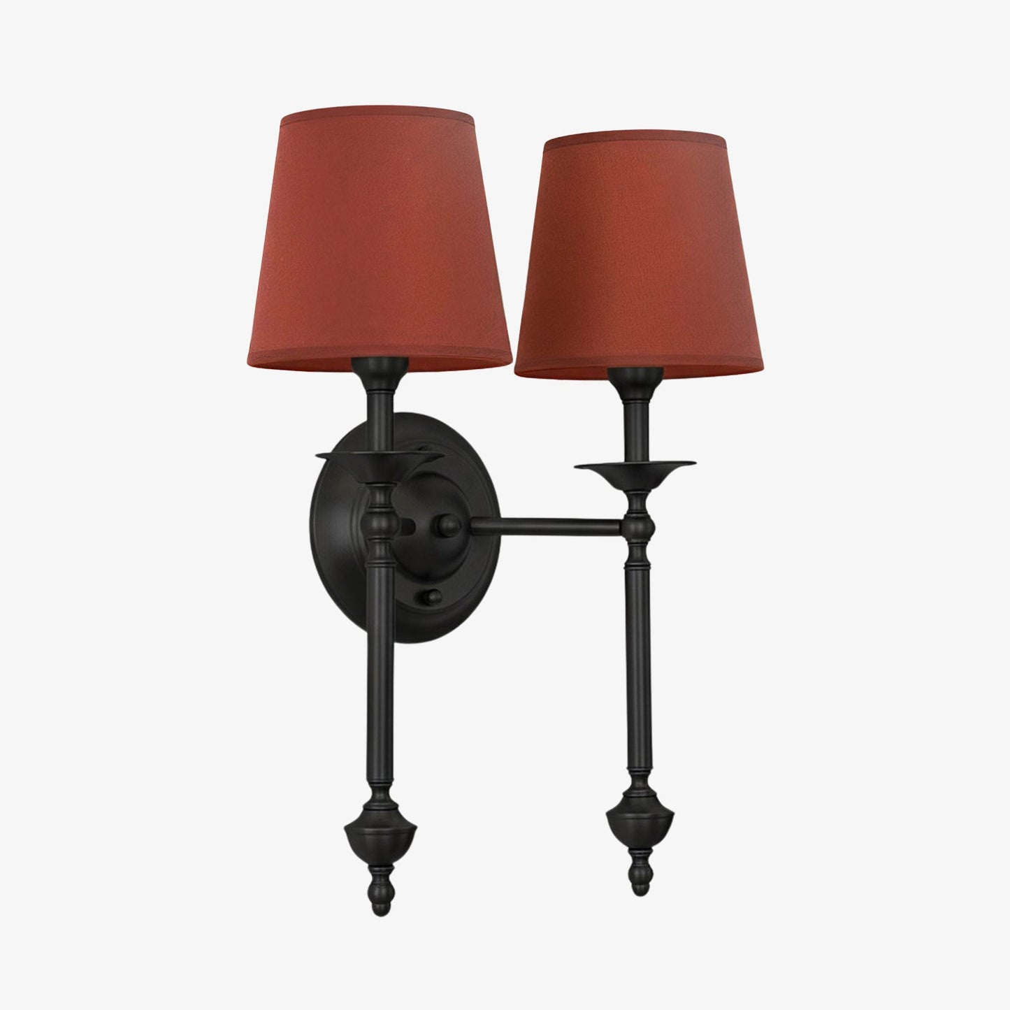 Stoffen Wandlamp met Vintage Koperen Afwerking – Sfeervolle Verlichting voor Hal, Slaapkamer en Woonkamer
