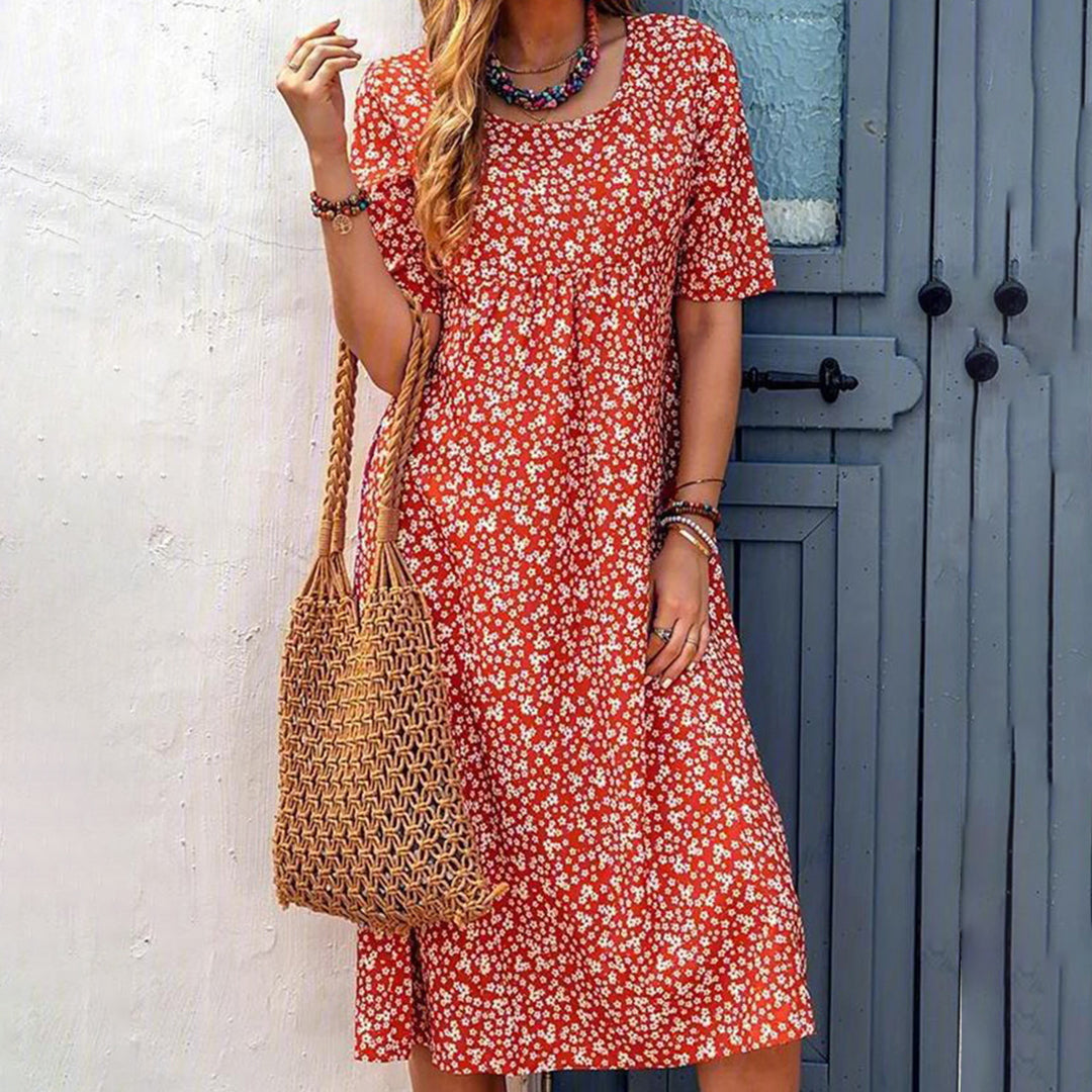 Vrouwelijke Zomerjurk Bloemenprint Casual Jurk