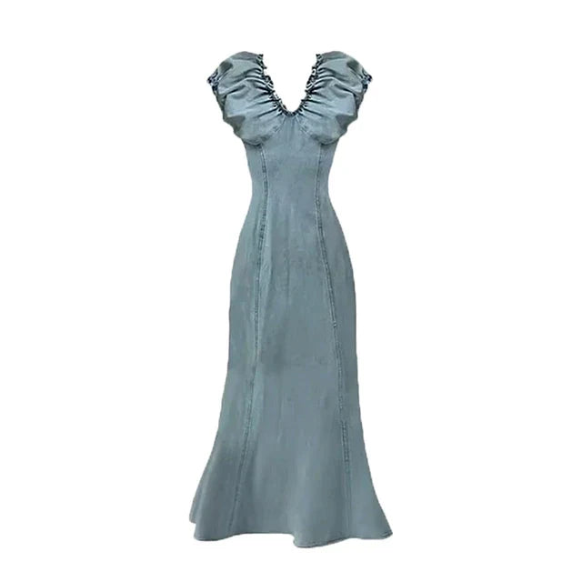 Vrouwen Jurk Pofmouwen Zomerse Elegantie - StudioMarella