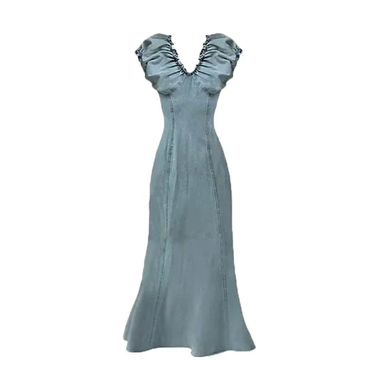 Vrouwen Jurk Pofmouwen Zomerse Elegantie - StudioMarella