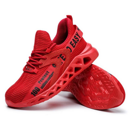 Ultracomfortabele Veiligheidsschoenen met Ademende Flyknit Technologie – Stalen Neus & Kevlar Zool – Antislip Werkschoen voor Professionals
