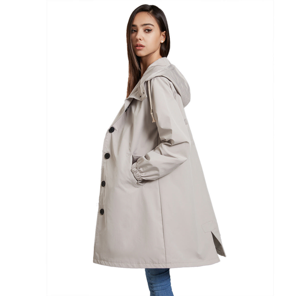 Dames Regenjack Lichtwaterdicht Klassiek Model