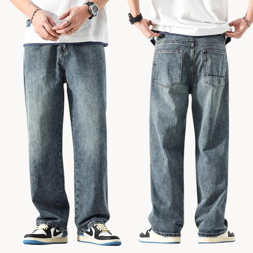 Retro Jeans Rechte Pasvorm Casual Stijl → Jeans Rechte Pasvorm Retro Casual Kleding - StudioMarella
