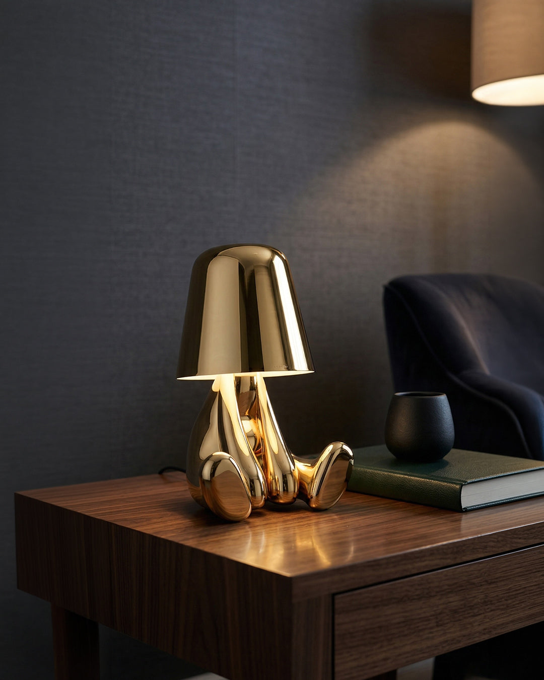 Metalen Tafellamp Sculptuur Figuur Sfeerlicht Touch Dimbaar LED Nachtlampje Goud Zilver Modern Design Decoratief
