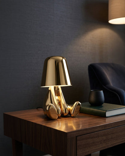 Metalen Tafellamp Sculptuur Figuur Sfeerlicht Touch Dimbaar LED Nachtlampje Goud Zilver Modern Design Decoratief