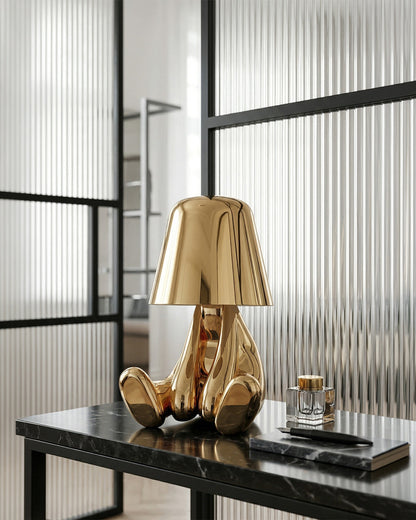 Metalen Tafellamp Sculptuur Figuur Sfeerlicht Touch Dimbaar LED Nachtlampje Goud Zilver Modern Design Decoratief
