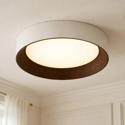 LED Plafondlamp Keuken Rond met Houten Rand – Warm Licht Opbouwlamp – Plafondverlichting voor Keuken Gang en Overloop