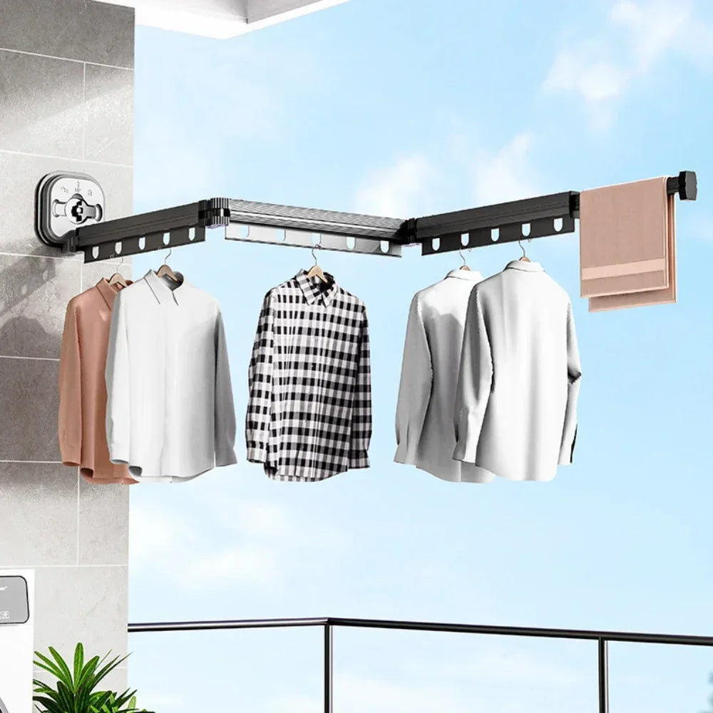 Inklapbaar Wasrek voor Aan de Muur of Deur - Ruimtebesparend Opvouwbaar Droogrek - Compact & Veelzijdig Design voor Kleine Ruimtes