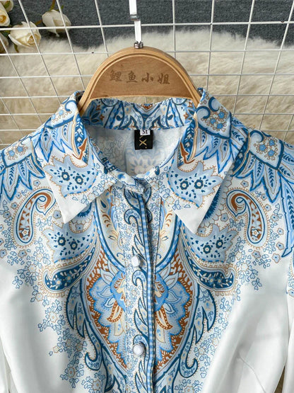 Vrouwen Jurk Retro Bedrukt Feestjurk Korte Rok