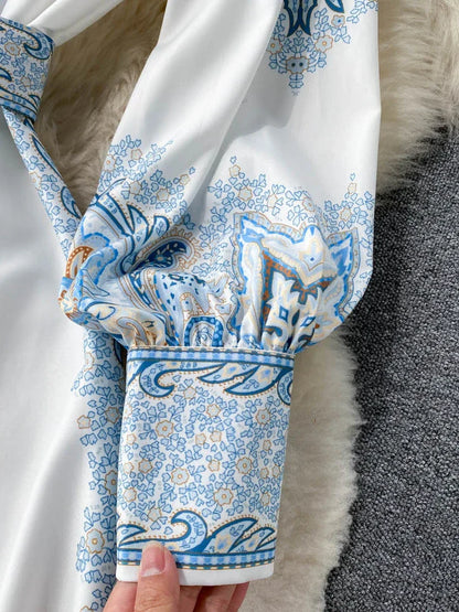 Vrouwen Jurk Retro Bedrukt Feestjurk Korte Rok