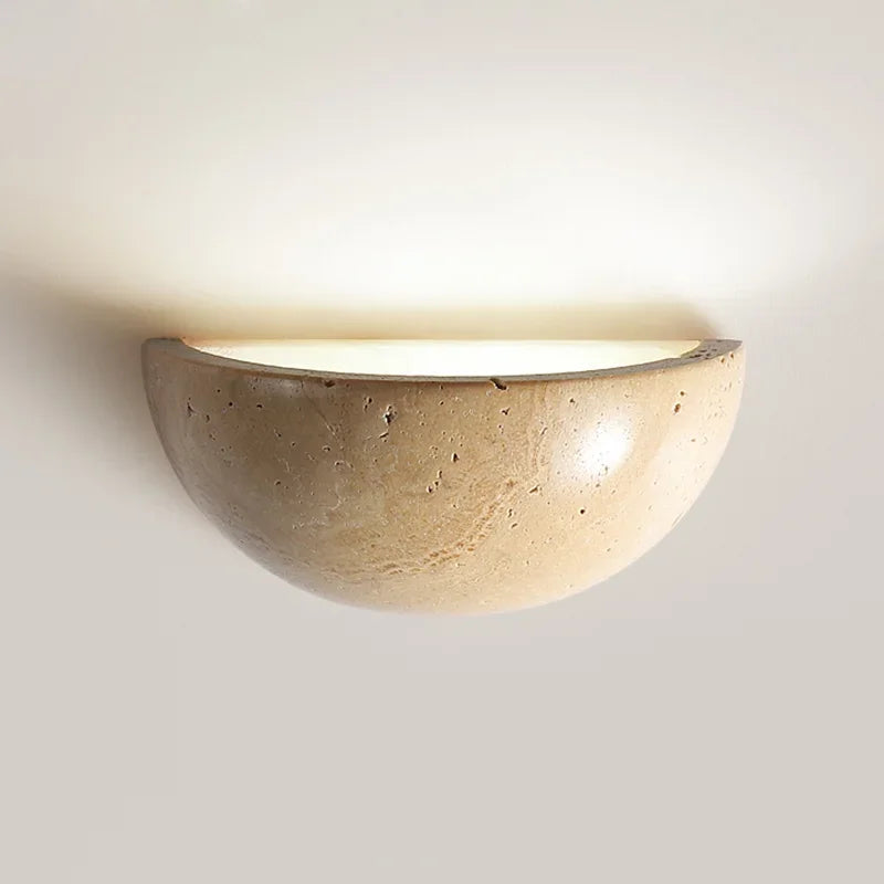 Wandlamp Steen LED Rond 15cm Warm Licht Woonkamer Slaapkamer