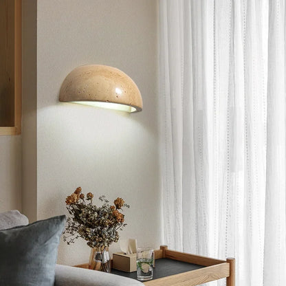 Wandlamp Steen LED Rond 15cm Warm Licht Woonkamer Slaapkamer