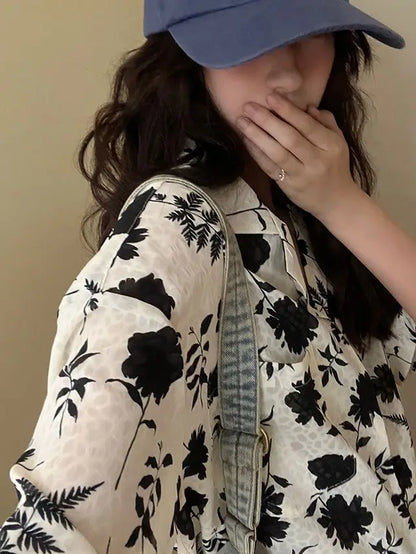 Vrouwelijke Zomer Blouse met Bloemenprint