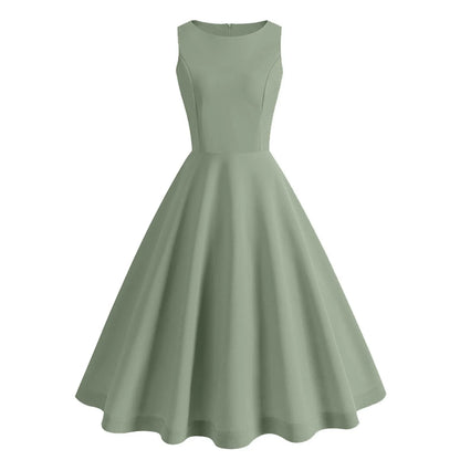 Retro Midi-Jurk Roze Swingjurk Vrouw