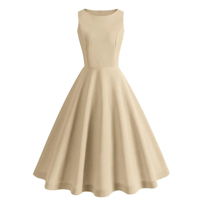 Retro Midi-Jurk Roze Swingjurk Vrouw