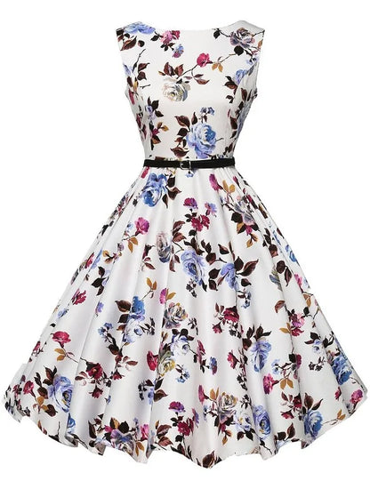Retro Zomerjurk Elegant Vrouwenjurk voor Zomerse Dagen