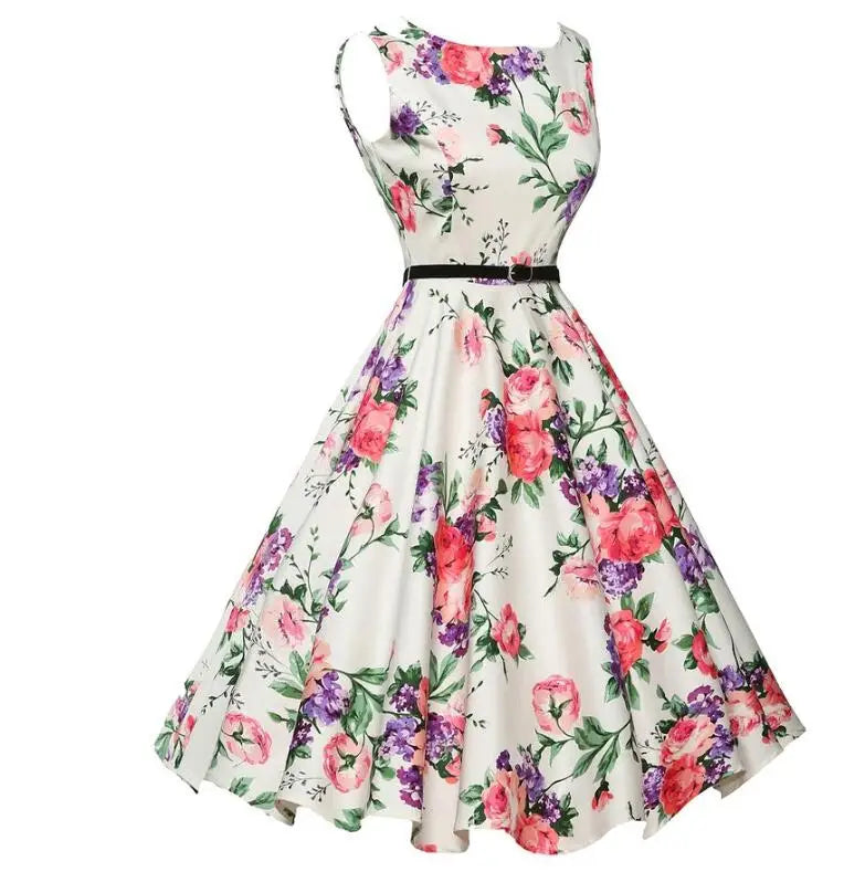 Retro Zomerjurk Elegant Vrouwenjurk voor Zomerse Dagen