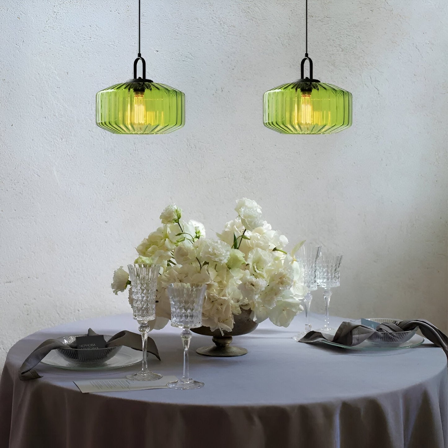 Hanglamp Gekleurd Glas Retro Nordic Ø28cm E27 3000K Keuken