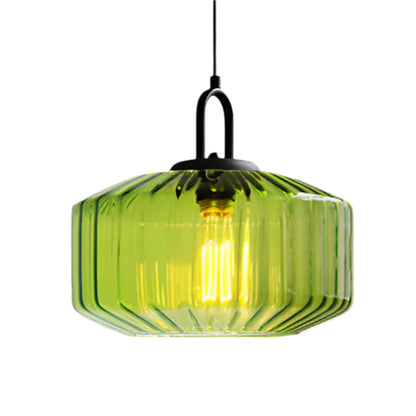 Hanglamp Gekleurd Glas Retro Nordic Ø28cm E27 3000K Keuken