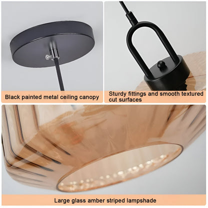 Hanglamp Gekleurd Glas Retro Nordic Ø28cm E27 3000K Keuken