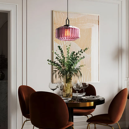 Hanglamp Gekleurd Glas Retro Nordic Ø28cm E27 3000K Keuken