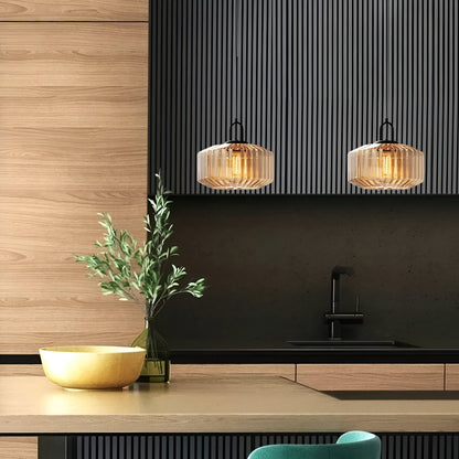 Hanglamp Gekleurd Glas Retro Nordic Ø28cm E27 3000K Keuken