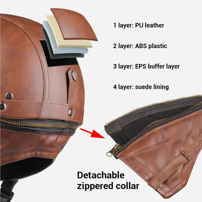 Klassieke Retro Motorhelm ABS Constructie Snelsluiting Geschikt voor Dagelijks Gebruik Touren Comfortabele Pasvorm