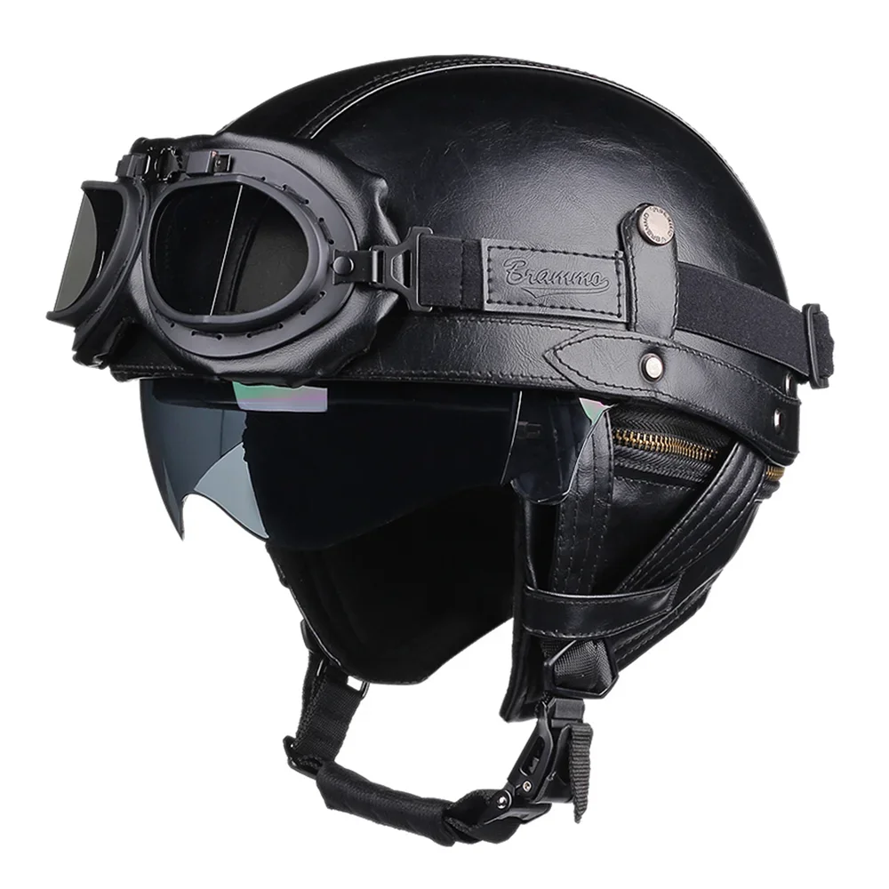 Klassieke Retro Motorhelm ABS Constructie Snelsluiting Geschikt voor Dagelijks Gebruik Touren Comfortabele Pasvorm