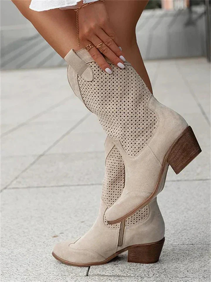 Cowboy Laarzen voor Dames Comfortabel met Zijrits en Cerniera