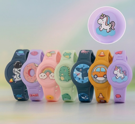 Siliconen Kinderarmband met Tracker-houder | Verstelbaar Sportarmband Speelse Designs