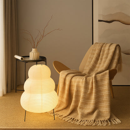 Rijstpapier staande lamp Ø40 x H23 inch wit woonkamer slaapkamer vloerlamp Japandi design sfeerlicht rijstpapier lamp