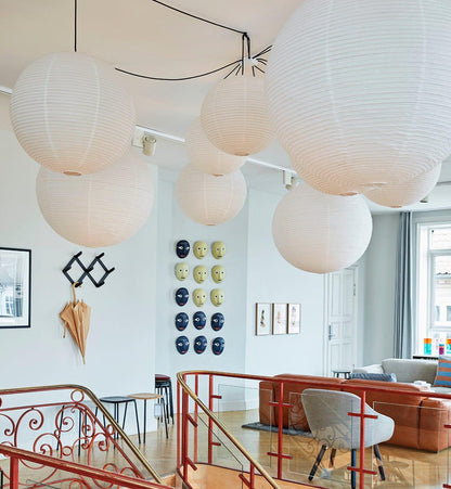 Japanse Mulberry Paper Hanglamp — Handgemaakte Washi Lampenkap Bol Sfeerverlichting