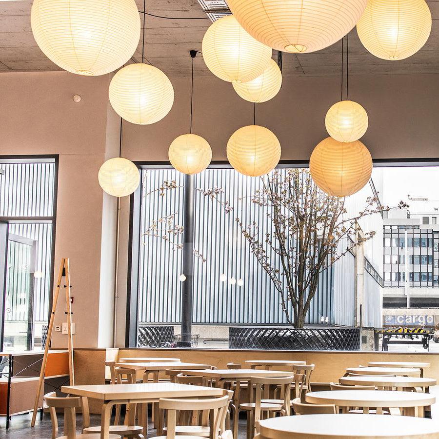 Japanse Mulberry Paper Hanglamp — Handgemaakte Washi Lampenkap Bol Sfeerverlichting