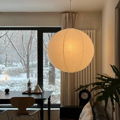 Japanse Mulberry Paper Hanglamp — Handgemaakte Washi Lampenkap Bol Sfeerverlichting