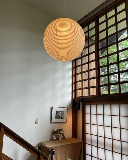 Japanse Mulberry Paper Hanglamp — Handgemaakte Washi Lampenkap Bol Sfeerverlichting