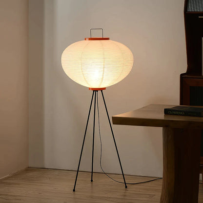 Rijstpapier vloerlamp 123cm metaal wit woonkamer staande lamp Japandi wabi sabi verlichting design