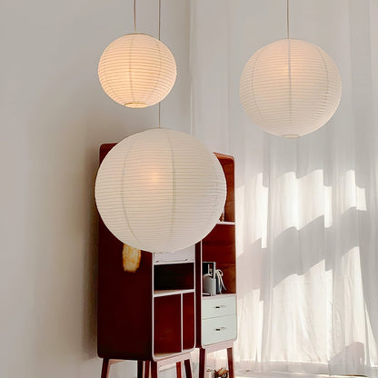 Japanse Mulberry Paper Hanglamp — Handgemaakte Washi Lampenkap Bol Sfeerverlichting