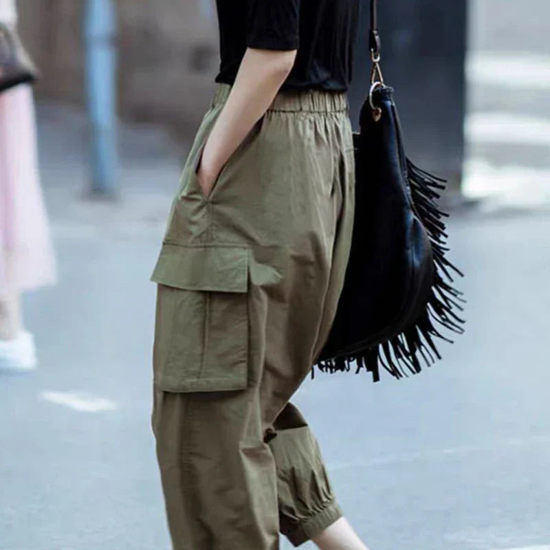 Cargo Broek Heren Zwart Comfortabel