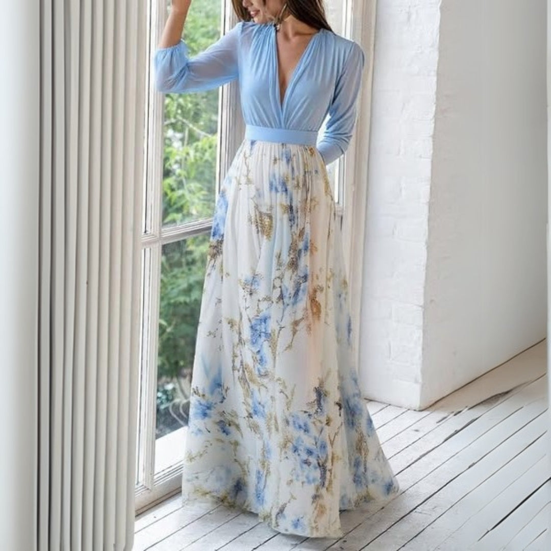 Rita Maxi Jurk | Elegante Lange Jurk Dames met Bloemenprint 1