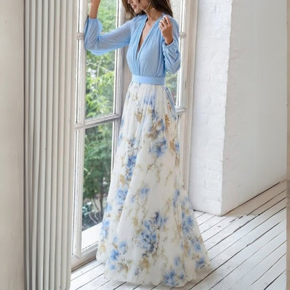 Rita Maxi Jurk | Elegante Lange Jurk Dames met Bloemenprint 2