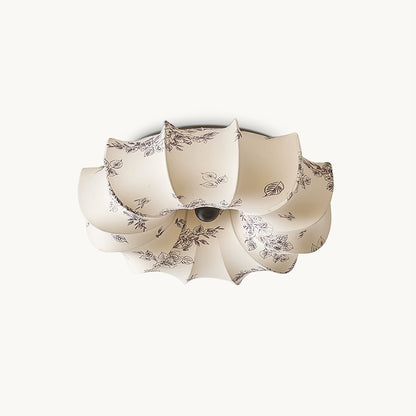 Stoffen Plafondlamp met Bloemenpatroon Natuurlijke Sfeerverlichting Scandinavisch Design Woon- en Slaapkamer Verlichting