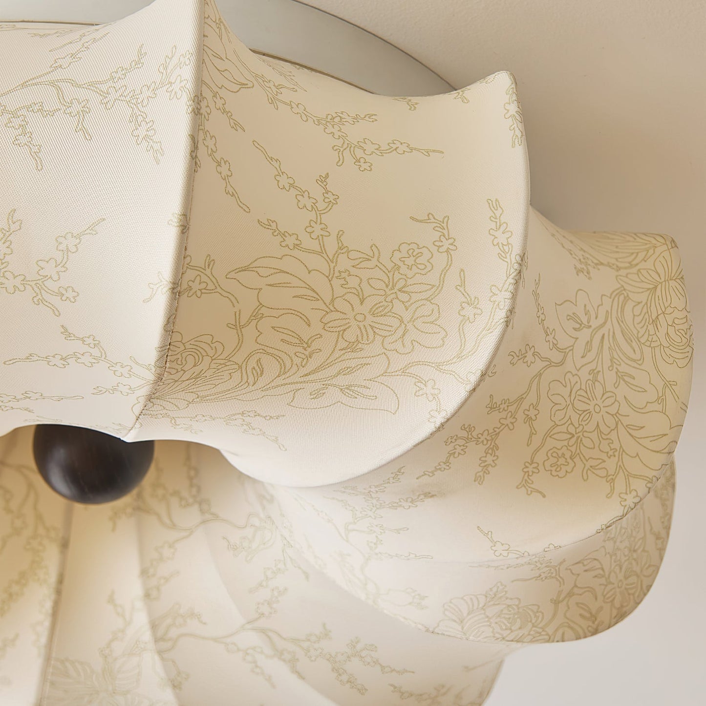 Stoffen Plafondlamp met Bloemenpatroon Natuurlijke Sfeerverlichting Scandinavisch Design Woon- en Slaapkamer Verlichting