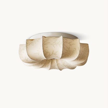 Stoffen Plafondlamp met Bloemenpatroon Natuurlijke Sfeerverlichting Scandinavisch Design Woon- en Slaapkamer Verlichting
