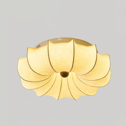 Stoffen Plafondlamp met Bloemenpatroon Natuurlijke Sfeerverlichting Scandinavisch Design Woon- en Slaapkamer Verlichting