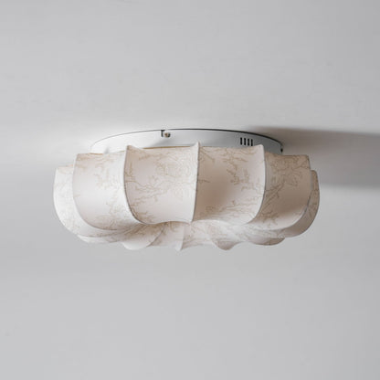 Stoffen Plafondlamp met Bloemenpatroon Natuurlijke Sfeerverlichting Scandinavisch Design Woon- en Slaapkamer Verlichting