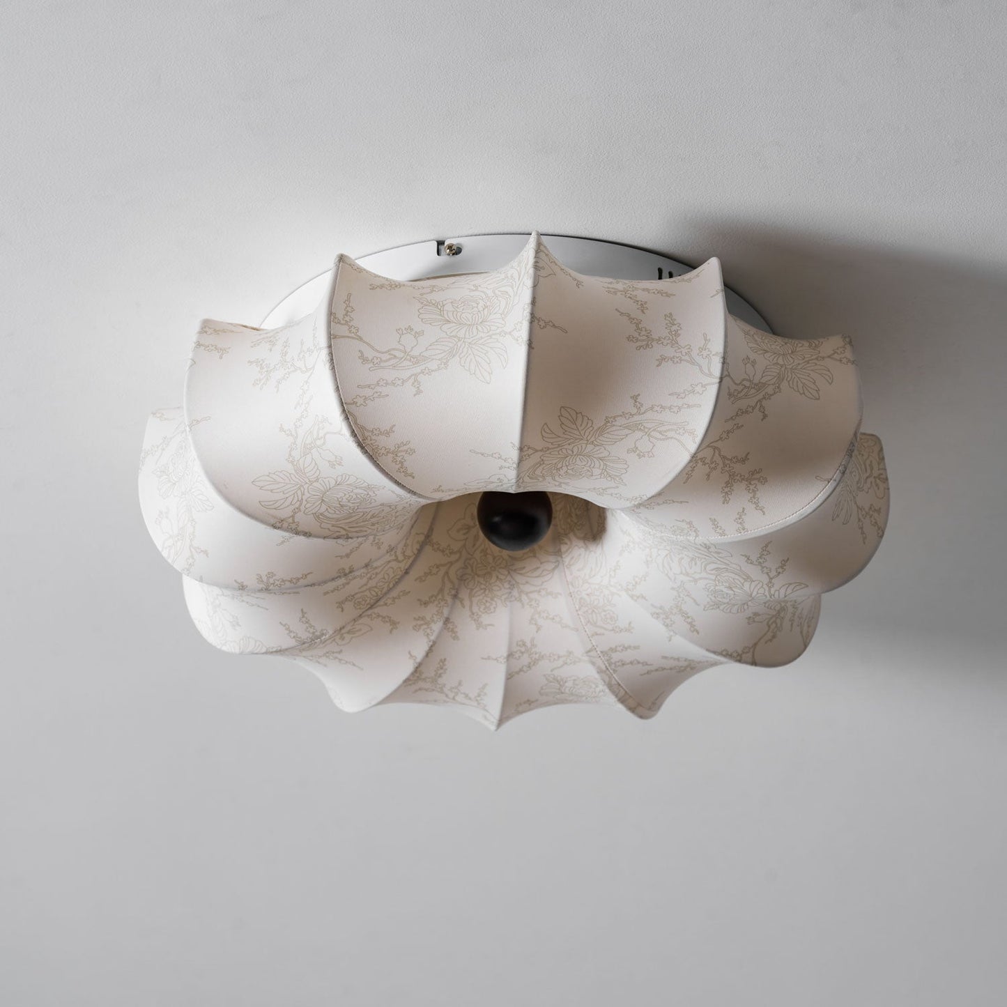 Stoffen Plafondlamp met Bloemenpatroon Natuurlijke Sfeerverlichting Scandinavisch Design Woon- en Slaapkamer Verlichting