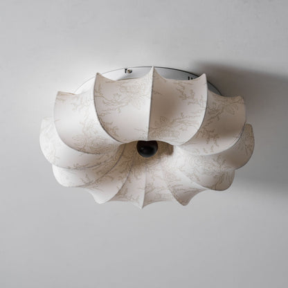 Stoffen Plafondlamp met Bloemenpatroon Natuurlijke Sfeerverlichting Scandinavisch Design Woon- en Slaapkamer Verlichting